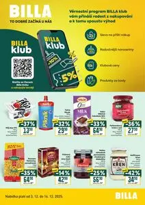 Akční leták BILLA, platný od 2025-12-03 do 2025-12-16.