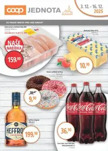 Akční leták COOP JEDNOTA, platný od 2025-12-03 do 2025-12-16.