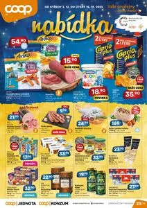 Akční leták COOP, platný od 2025-12-03 do 2025-12-16.