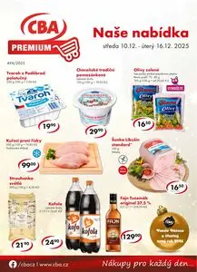 Akční leták CBA, platný od 2025-12-10 do 2025-12-16.