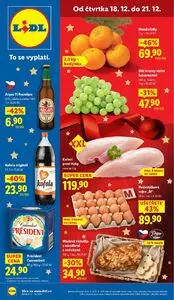 Akční leták LIDL, platný od 2025-12-18 do 2025-12-21.