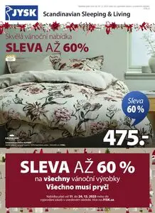Akční leták Jysk, platný od 2025-12-08 do 2025-12-24.