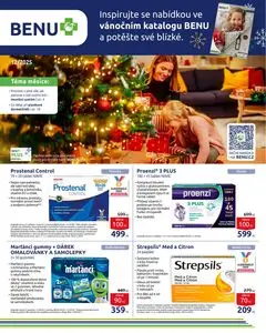 Akční leták BENU lékárna, platný od 2025-12-01 do 2025-12-31.