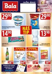 Akční leták Bala, platný od 2025-12-10 do 2025-12-31.