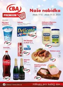 Akční leták CBA, platný od 2025-12-17 do 2025-12-31.