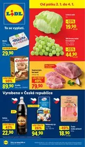 Akční leták LIDL, platný od 2026-01-02 do 2026-01-04.
