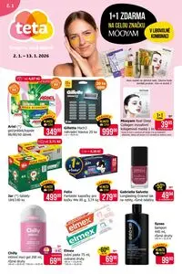 Akční leták Teta drogerie, platný od 2026-01-02 do 2026-01-13.