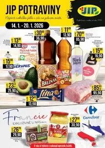 Akční leták JIP, platný od 2026-01-14 do 2026-01-20.