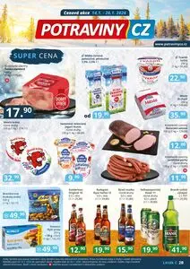 Akční leták POTRAVINY CZ, platný od 2026-01-14 do 2026-01-26.