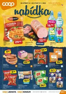 Akční leták COOP, platný od 2026-01-14 do 2026-01-27.