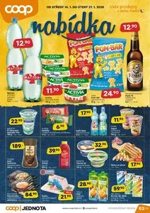 Akční leták COOP, platný od 2026-01-14 do 2026-01-27.