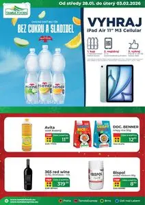 Akční leták Tamda Foods, platný od 2026-01-28 do 2026-02-03.