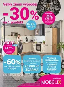 Akční leták MÖBELIX, platný od 2026-01-12 do 2026-02-08.