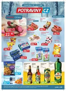 Akční leták POTRAVINY CZ, platný od 2026-01-28 do 2026-02-09.