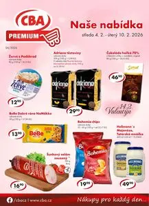 Akční leták CBA, platný od 2026-02-04 do 2026-02-10.