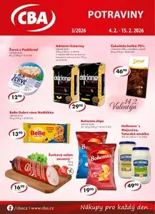 Akční leták CBA, platný od 2026-02-04 do 2026-02-15.