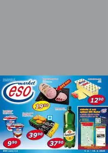 Akční leták ESO, platný od 2026-02-04 do 2026-02-15.