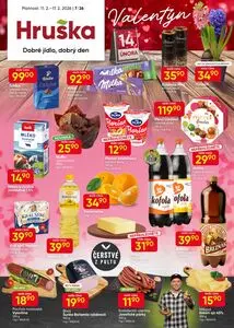 Akční leták Hruška, platný od 2026-02-11 do 2026-02-17.