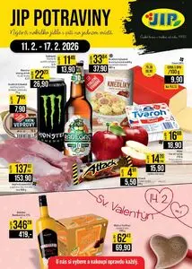 Akční leták JIP, platný od 2026-02-11 do 2026-02-17.