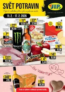 Akční leták JIP, platný od 2026-02-11 do 2026-02-17.