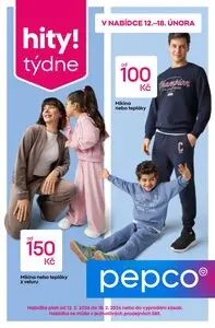 Akční leták PEPCO, platný od 2026-02-12 do 2026-02-18.