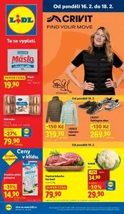 Akční leták LIDL, platný od 2026-02-16 do 2026-02-18.