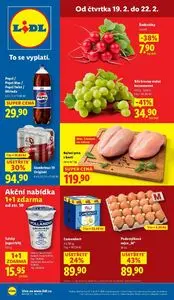 Akční leták LIDL, platný od 2026-02-19 do 2026-02-22.