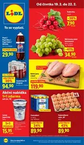 Akční leták LIDL, platný od 2026-02-19 do 2026-02-22.