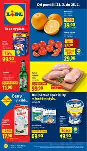 Akční leták LIDL, platný od 2026-02-23 do 2026-02-25.
