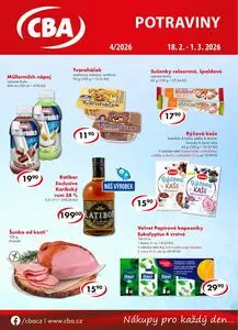 Akční leták CBA, platný od 2026-02-18 do 2026-03-01.