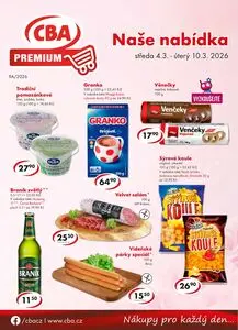 Akční leták CBA, platný od 2026-03-04 do 2026-03-10.