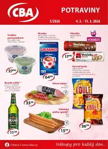 Akční leták CBA, platný od 2026-03-04 do 2026-03-15.
