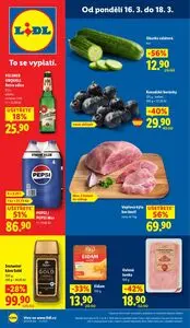 Akční leták LIDL, platný od 2026-03-16 do 2026-03-18.
