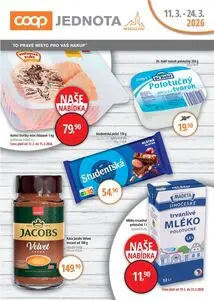 Akční leták COOP JEDNOTA, platný od 2026-03-11 do 2026-03-24.
