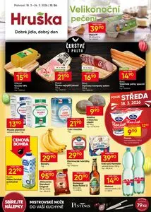 Akční leták Hruška, platný od 2026-03-18 do 2026-03-24.