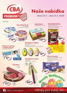 Akční leták CBA, platný od 2026-03-25 do 2026-03-31.