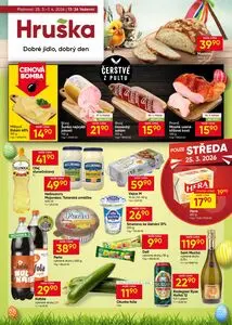 Akční leták Hruška, platný od 2026-03-25 do 2026-04-07.