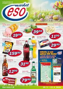 Akční leták ESO, platný od 2026-03-30 do 2026-04-12.