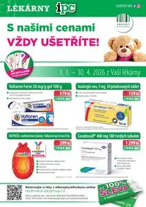 Akční leták LÉKÁRNA IPC, platný od 2026-03-01 do 2026-04-30.
