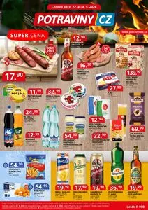 Akční leták POTRAVINY CZ, platný od 2026-04-22 do 2026-05-04.