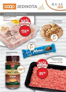 Akční leták COOP JEDNOTA, platný od 2026-04-22 do 2026-05-05.