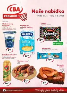 Akční leták CBA, platný od 2026-04-29 do 2026-05-05.