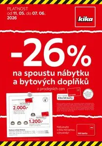 Akční leták kika, platný od 2026-05-11 do 2026-06-07.
