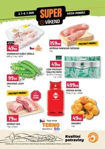 Akční leták COOP TERNO, platný od 2026-07-03 do 2026-07-06.