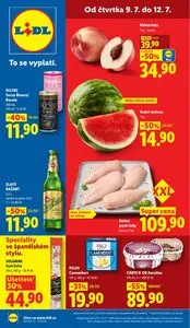 Akční leták LIDL, platný od 2026-07-09 do 2026-07-12.