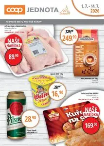 Akční leták COOP JEDNOTA, platný od 2026-07-01 do 2026-07-14.