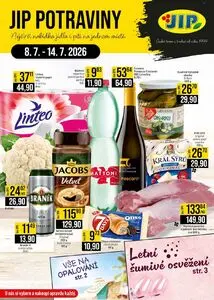 Akční leták JIP, platný od 2026-07-08 do 2026-07-14.