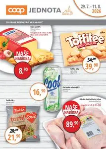 Akční leták COOP JEDNOTA, platný od 2026-07-29 do 2026-08-04.