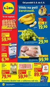 Akční leták LIDL, platný od 2026-08-03 do 2026-08-05.