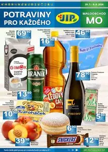 Akční leták JIP, platný od 2026-07-29 do 2026-08-09.